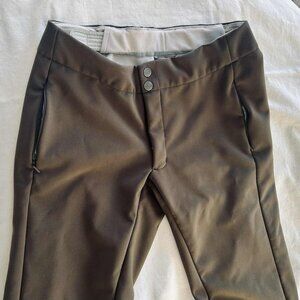 The North Face Cocoa Brown Lined Softshell Ski Pants w/ Adjustable Waist – US M